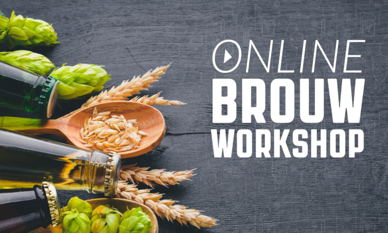 Online brouwworkshop aankondiging poster